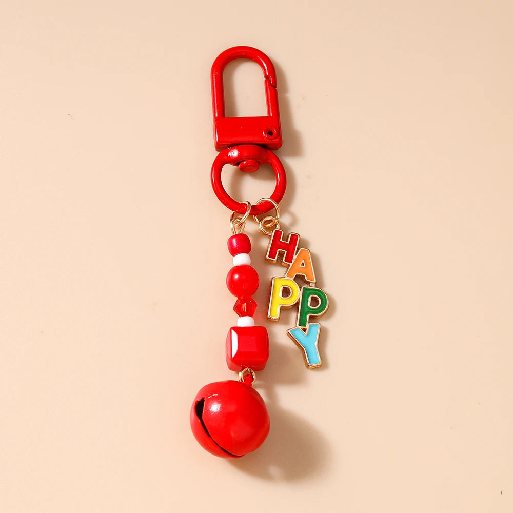 Cloud Face Keychain with O-Buckle Clasp