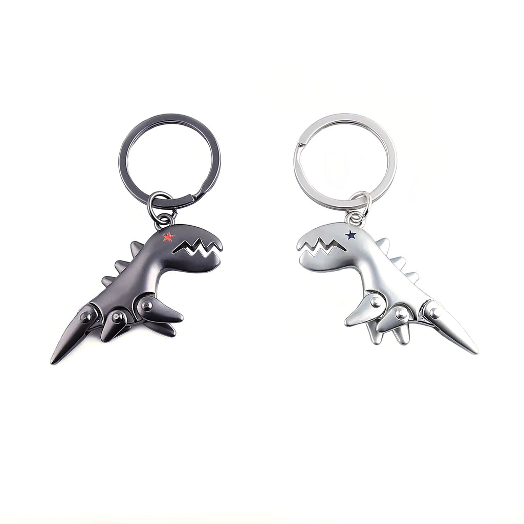 Articulated Dinosaur Keychain with Moveable Limbs