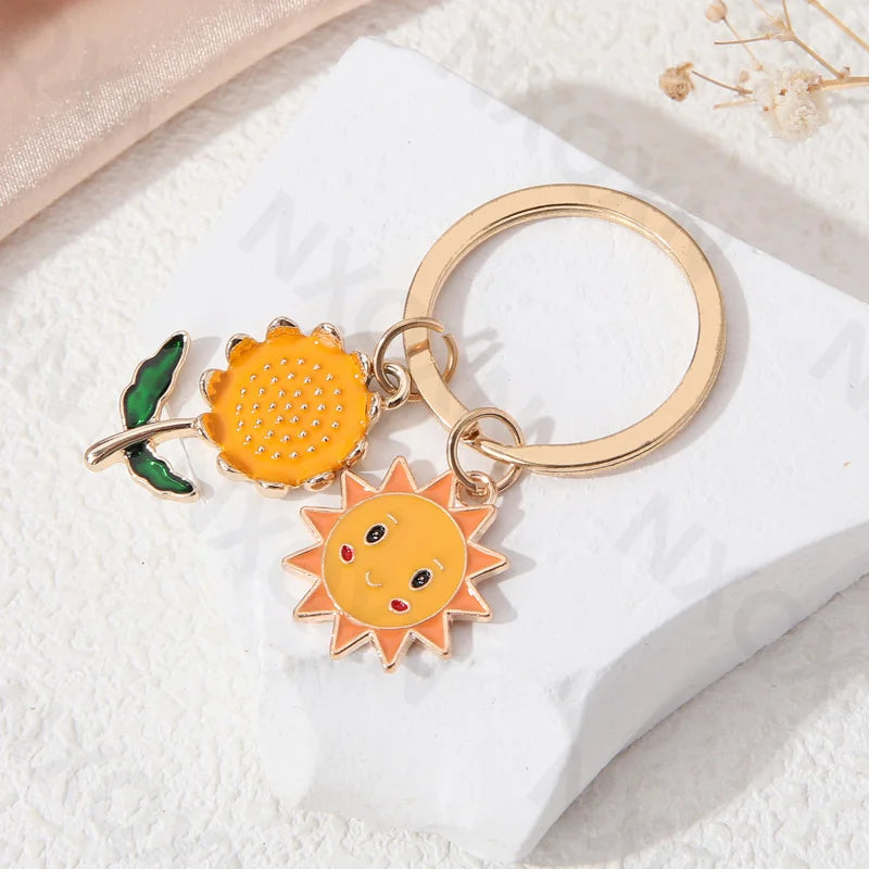 Desert Plant Keychain in Zinc Alloy