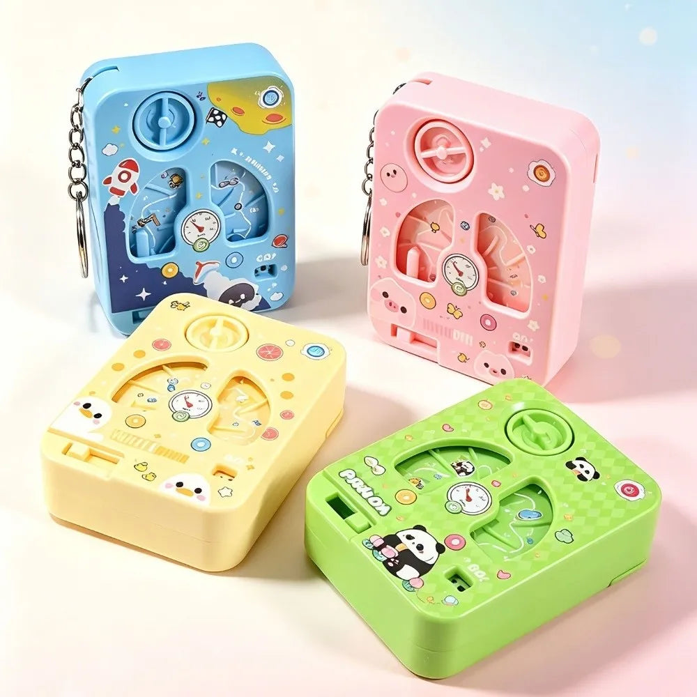 Mini Handheld Game Console Keychain with O-Buckle