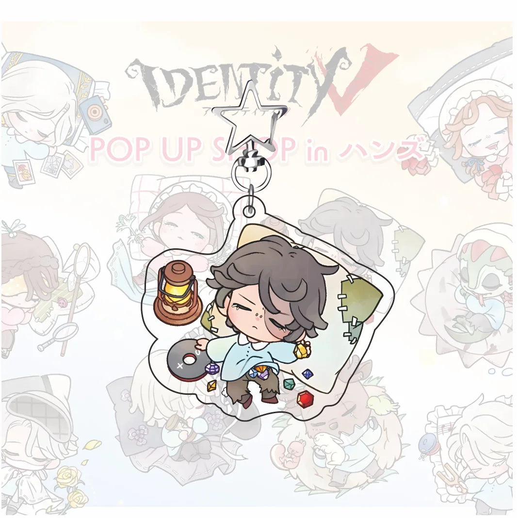 Identity V Keychain, Double Sided Printed Acrylic Proportional Character Pendant, Game Character Keyring Backpack Charm Fan Gift