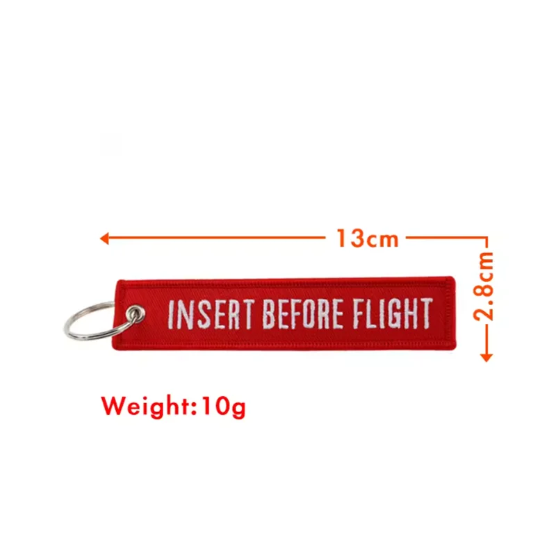 Embroidered Aviation Pilot Fabric Key Tag