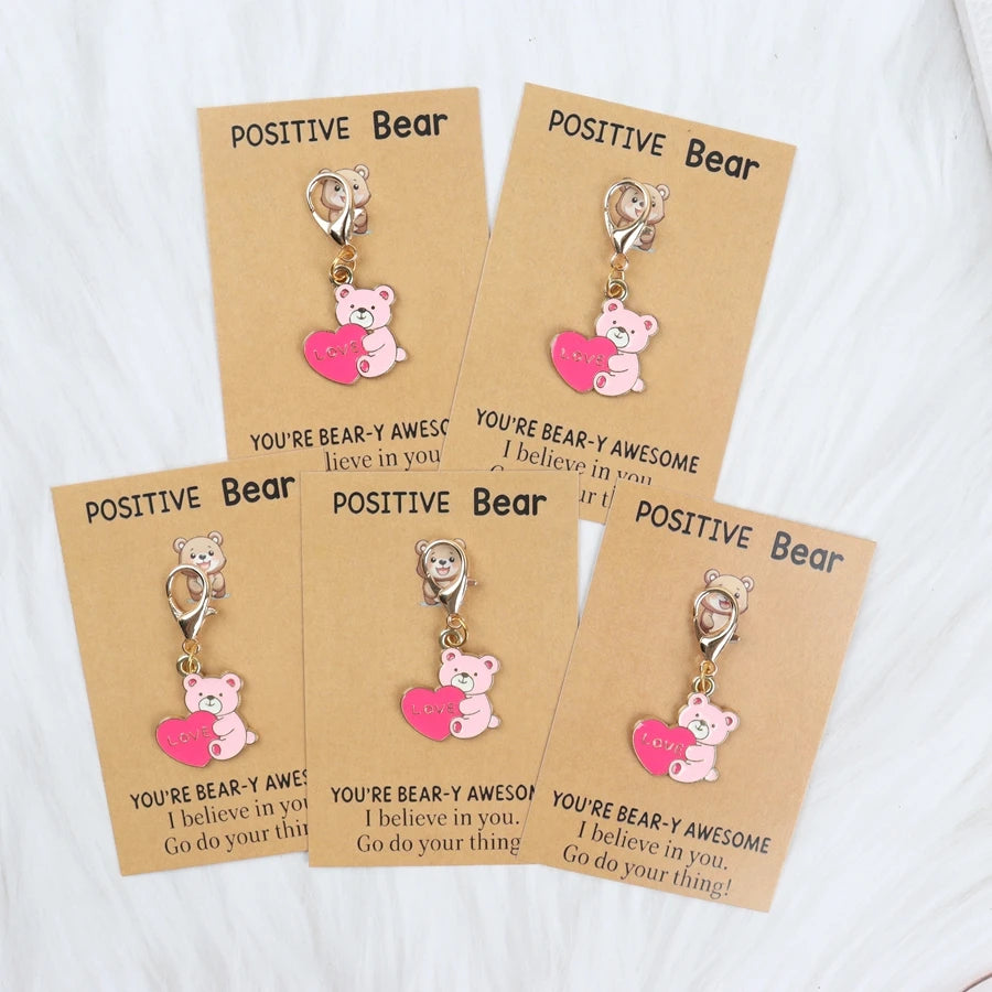 Bear Keychain Set with Lobster Clasp