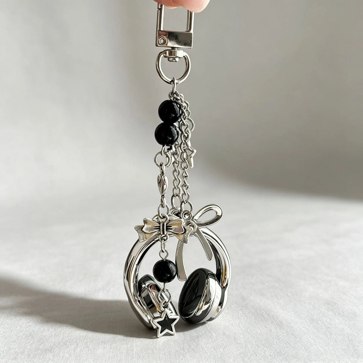 Butterfly Knot Earphone Charm Keychain