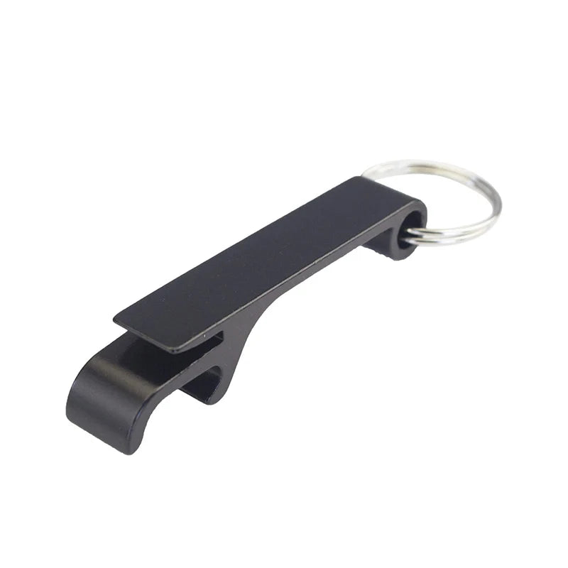 Aluminum Bottle Opener Keychain with Can Tab Hook