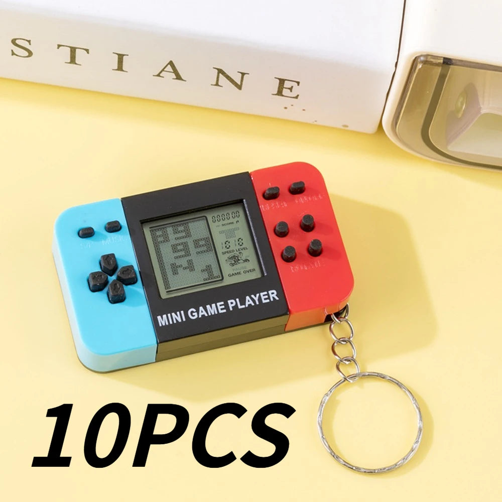 Mini Retro Game Console Keychain with Steel Buckle