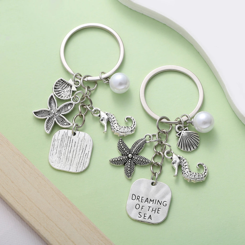 Marine Life Charm Keychain in Zinc Alloy