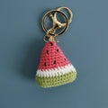 Knitted Watermelon Keychain with O-Ring Clasp