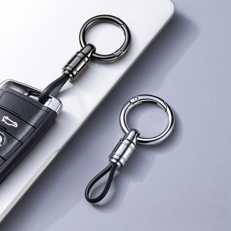 Keychain Attachment with Metal Clasp and Flexible Loop