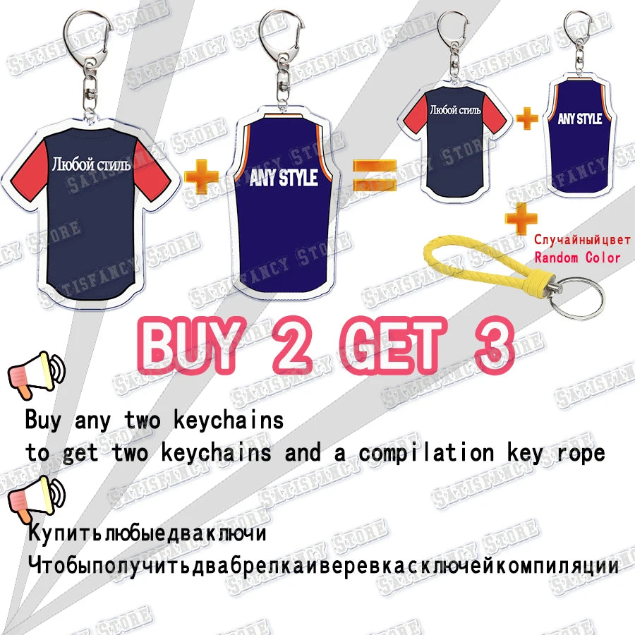 Printed Acrylic Character Keychain with Metal Clasp