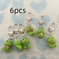 Resin Frog Keychain Set with Carabiners