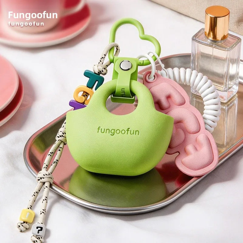 Original Fungoofun Van Gogh Banana Keychain Bag Charm Car Decoration Gift Creative Artistic Key Holder Backpack Accessory