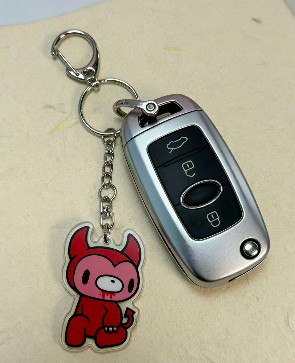 Cute Acrylic Keychain, Cartoon Character Bag Charm, Kawaii Pendant for Keys & Bags, Daily Decor Accessory
