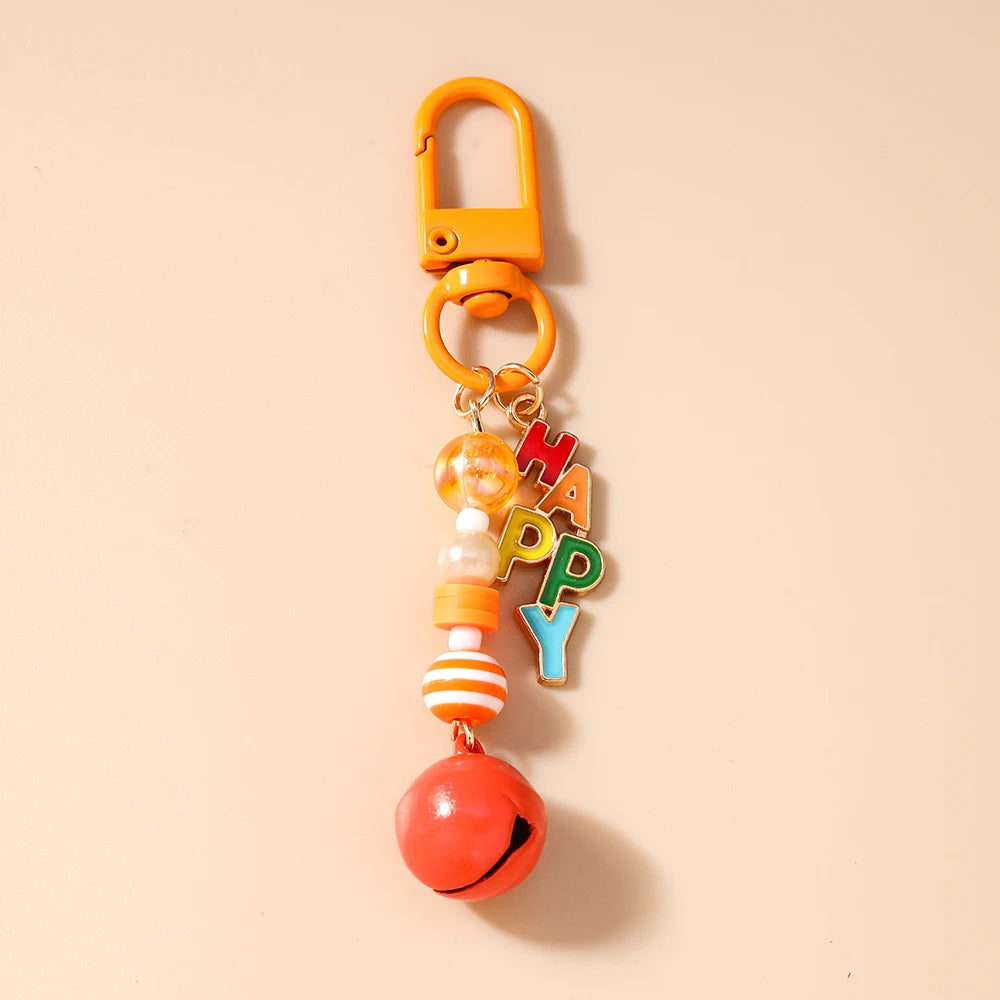 Cloud Face Keychain with O-Buckle Clasp