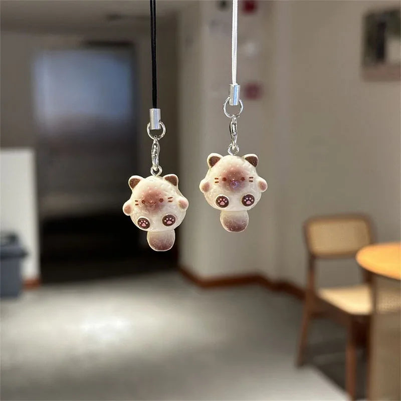 Cartoon Cat Resin Keychain and Bag Charm