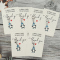 Enamel Penguin Charms with Thank You Cards, 6-Pack