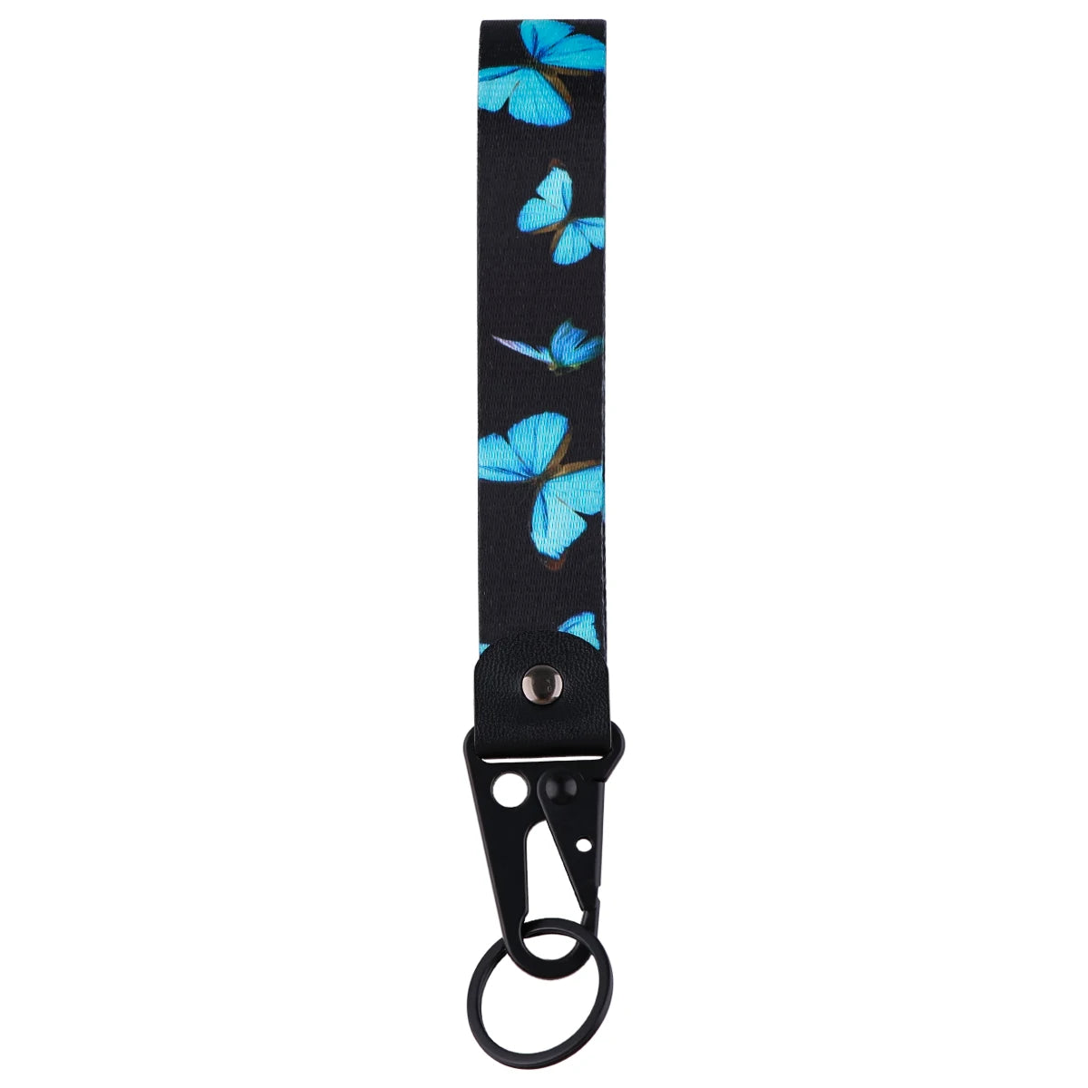 Butterfly Print Wrist Lanyard Keychain
