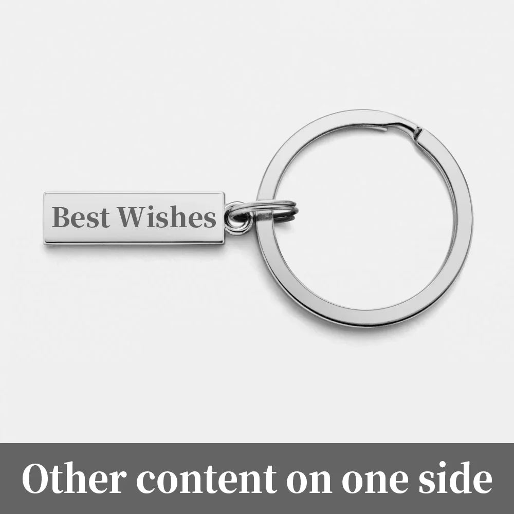 Anti-lost Keychain Small Chic Personalized Customized Keyring  for Car Name Phone Number Men Women Gift  Key Chain Holder P021