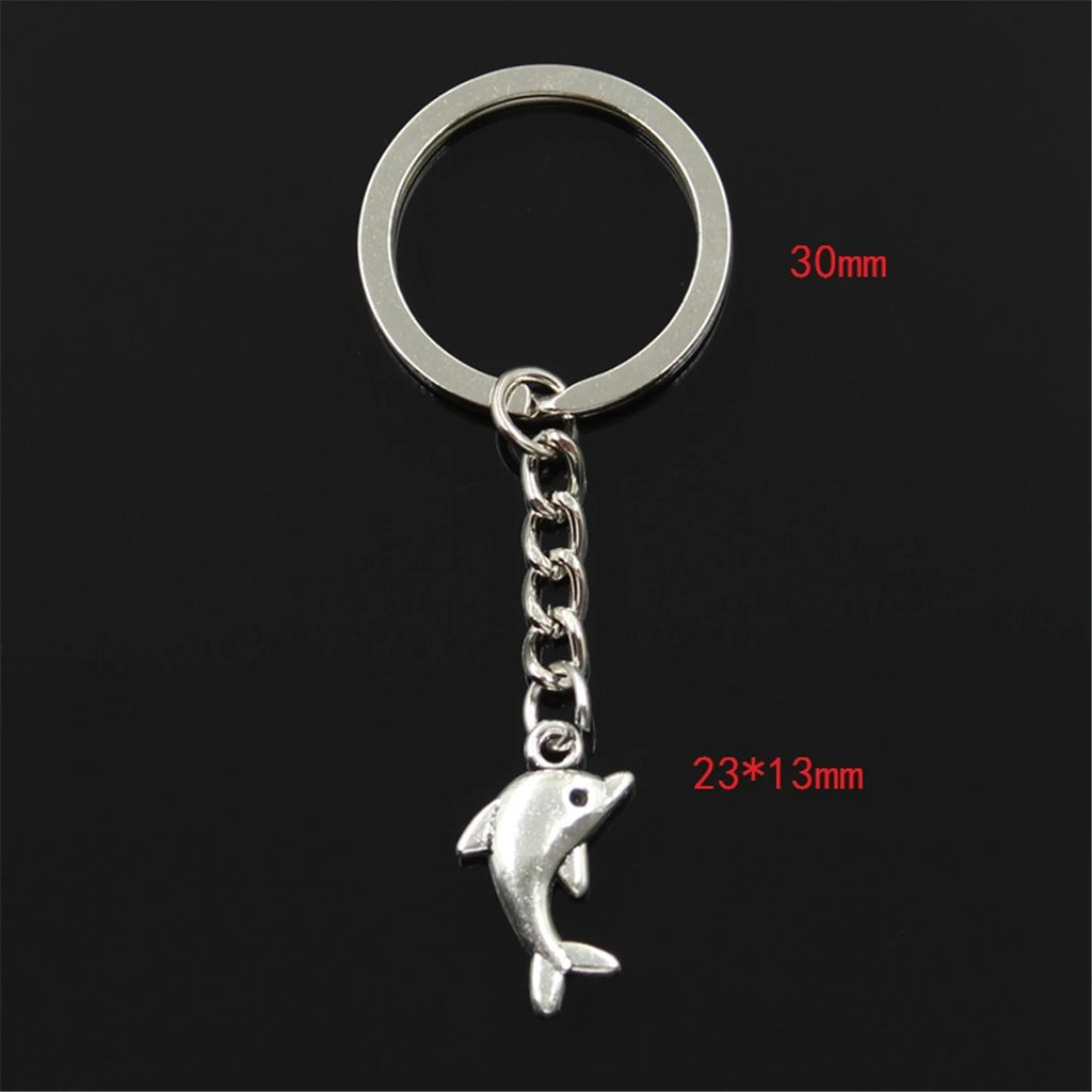 Zinc Alloy Dolphin Pendant Keychain