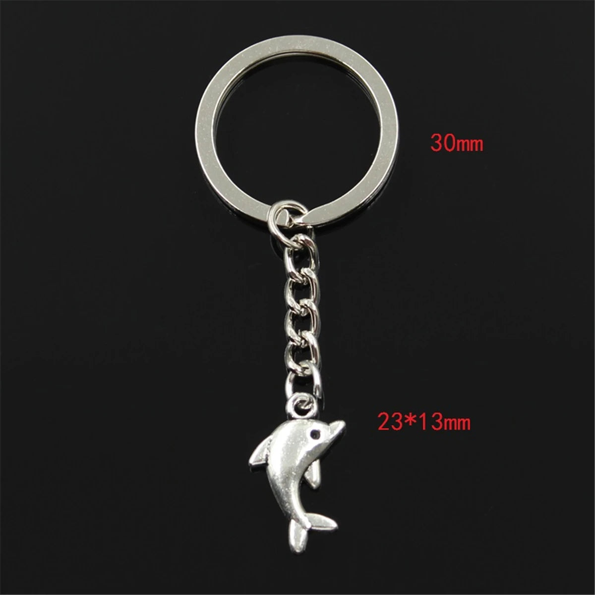 Zinc Alloy Dolphin Pendant Keychain