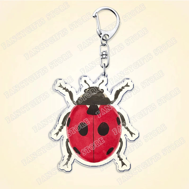 Beetle Acrylic Keychain with Lobster Clasp