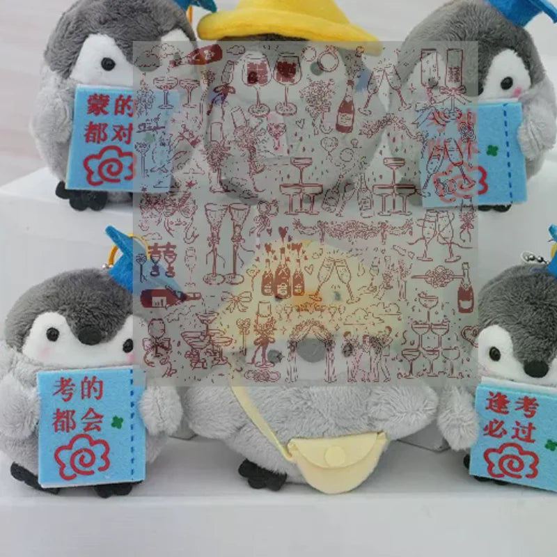 Plush Penguin Bag Charm with Ball Chain