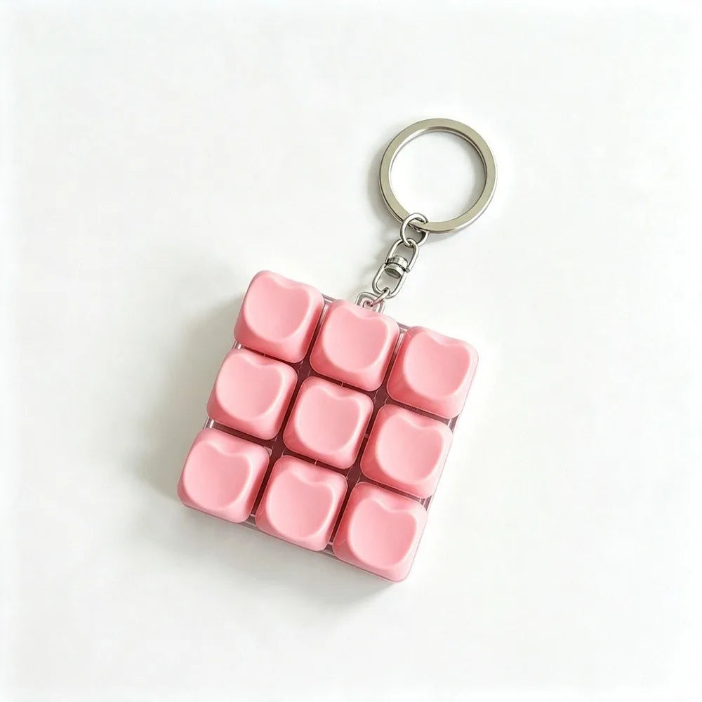 Nine-Button Grid Fidget Keychain