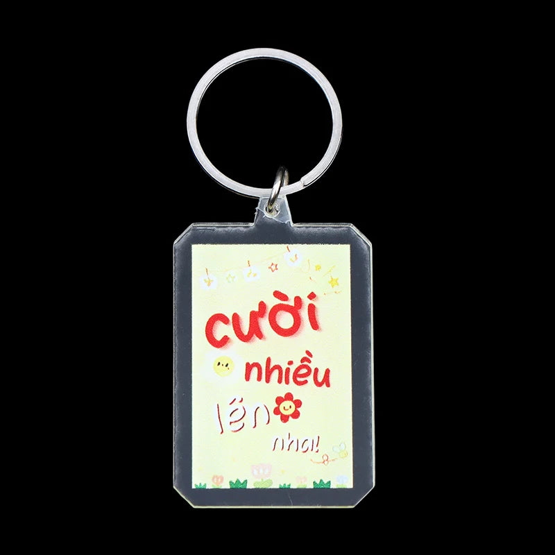 Slim Acrylic Cartoon Keychain Charm