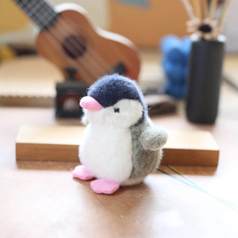 Plush Penguin Keychain with Split Ring