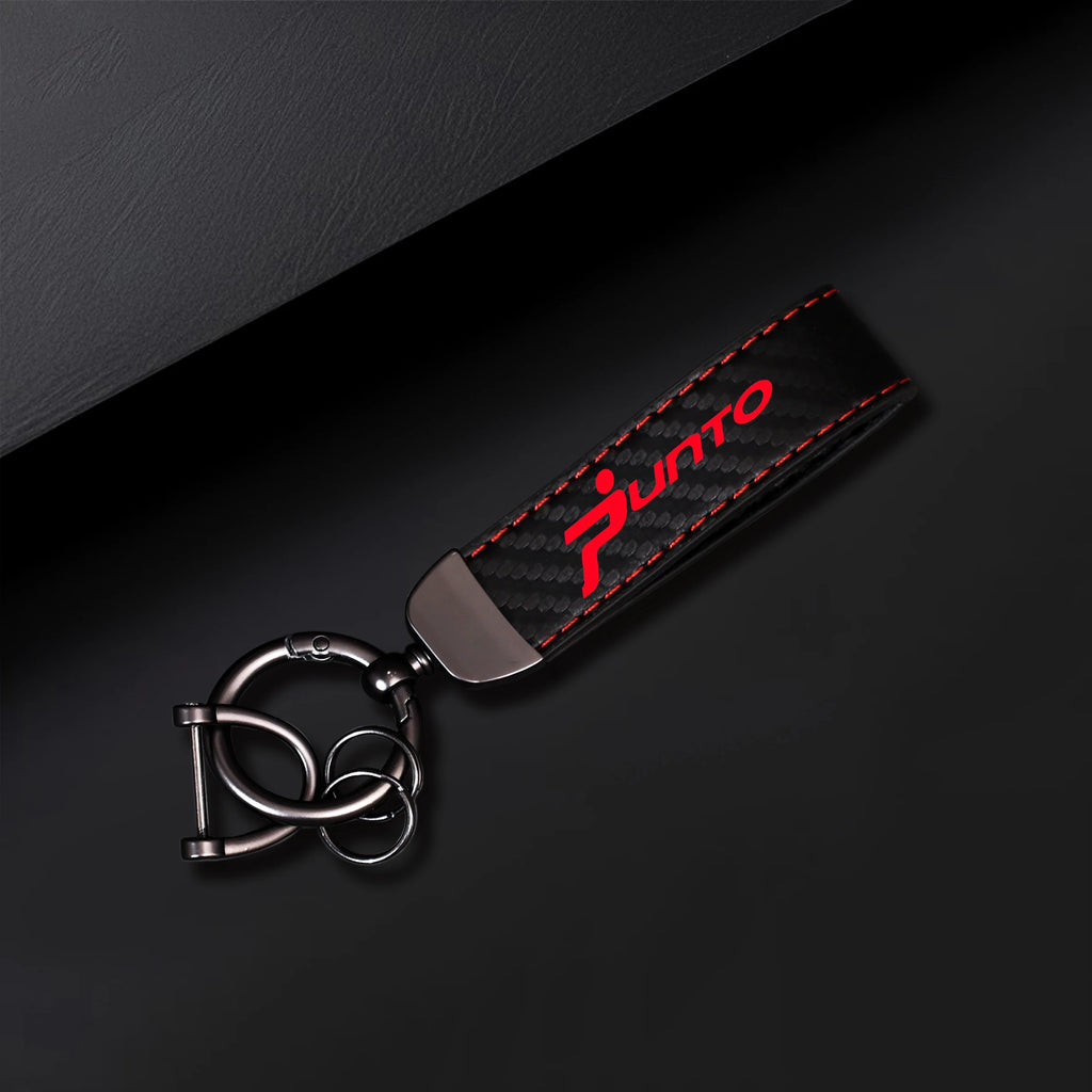 Punto Car Keychain in Rigid Alloy