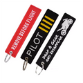 Embroidered Aviation Pilot Fabric Key Tag