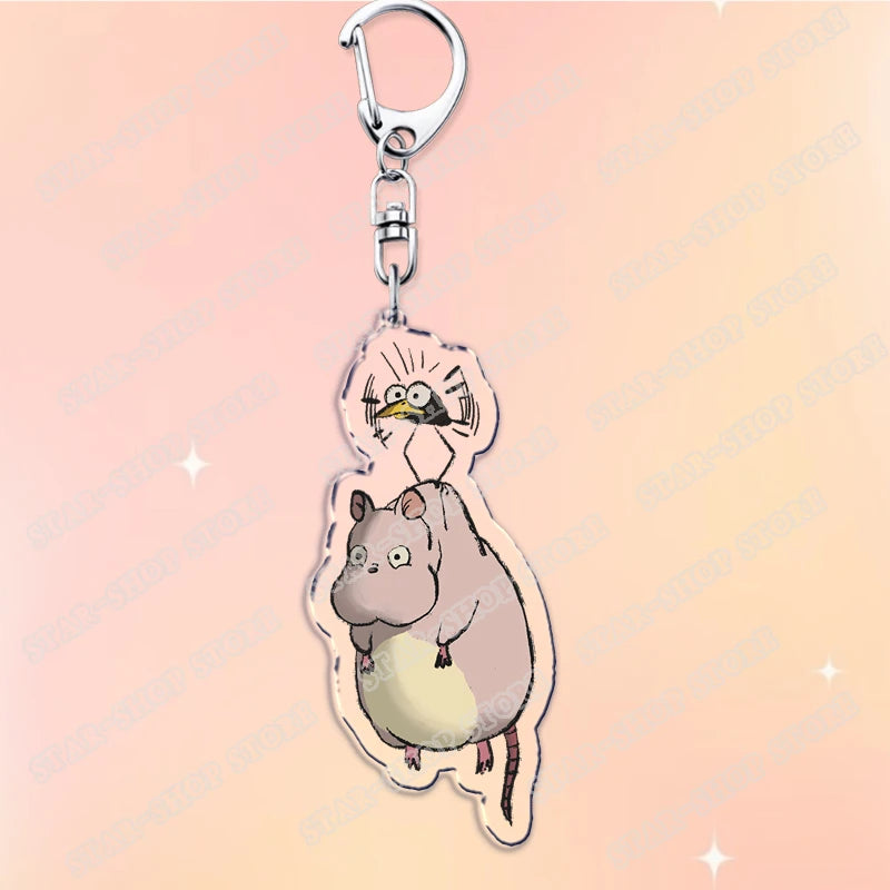 Anime Acrylic Charm Keychain with Lobster Clasp