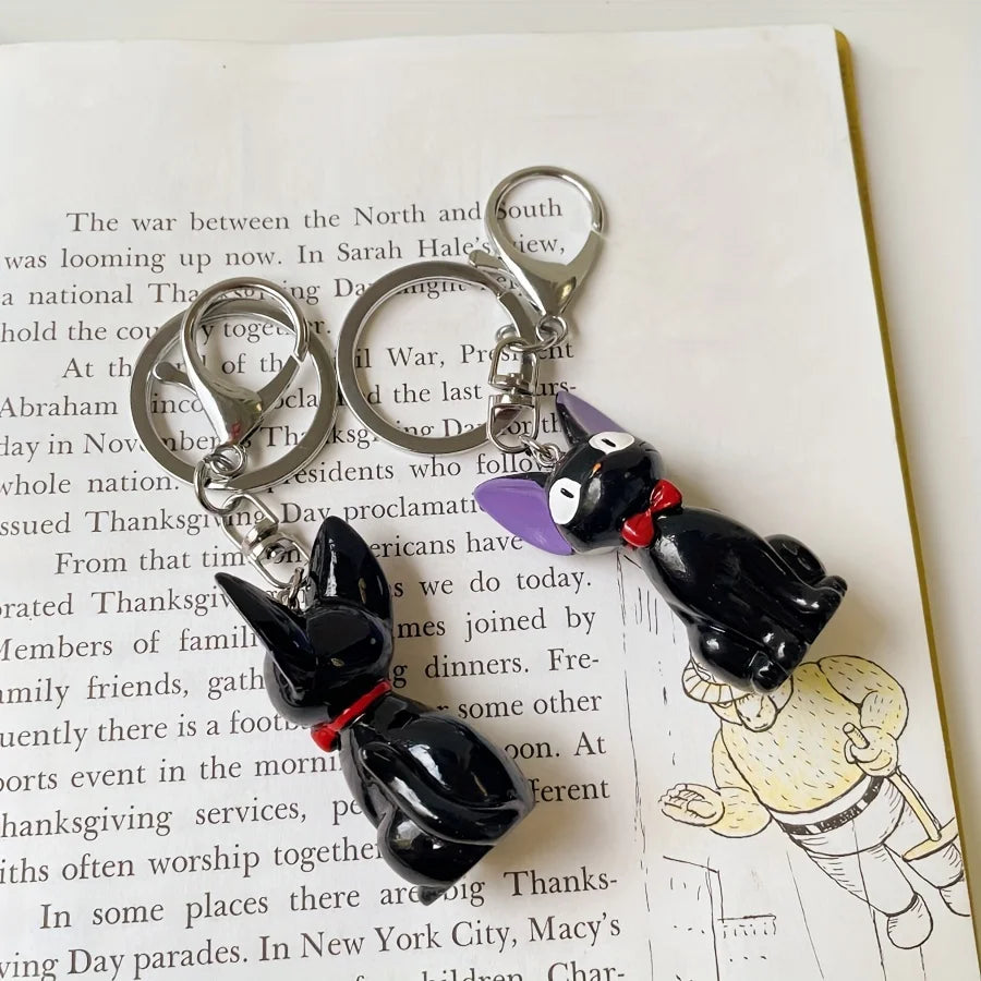 Black Cat Charm Keychain