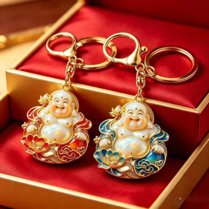 Nine-Tailed Fox Keychain with Clasp and Ring