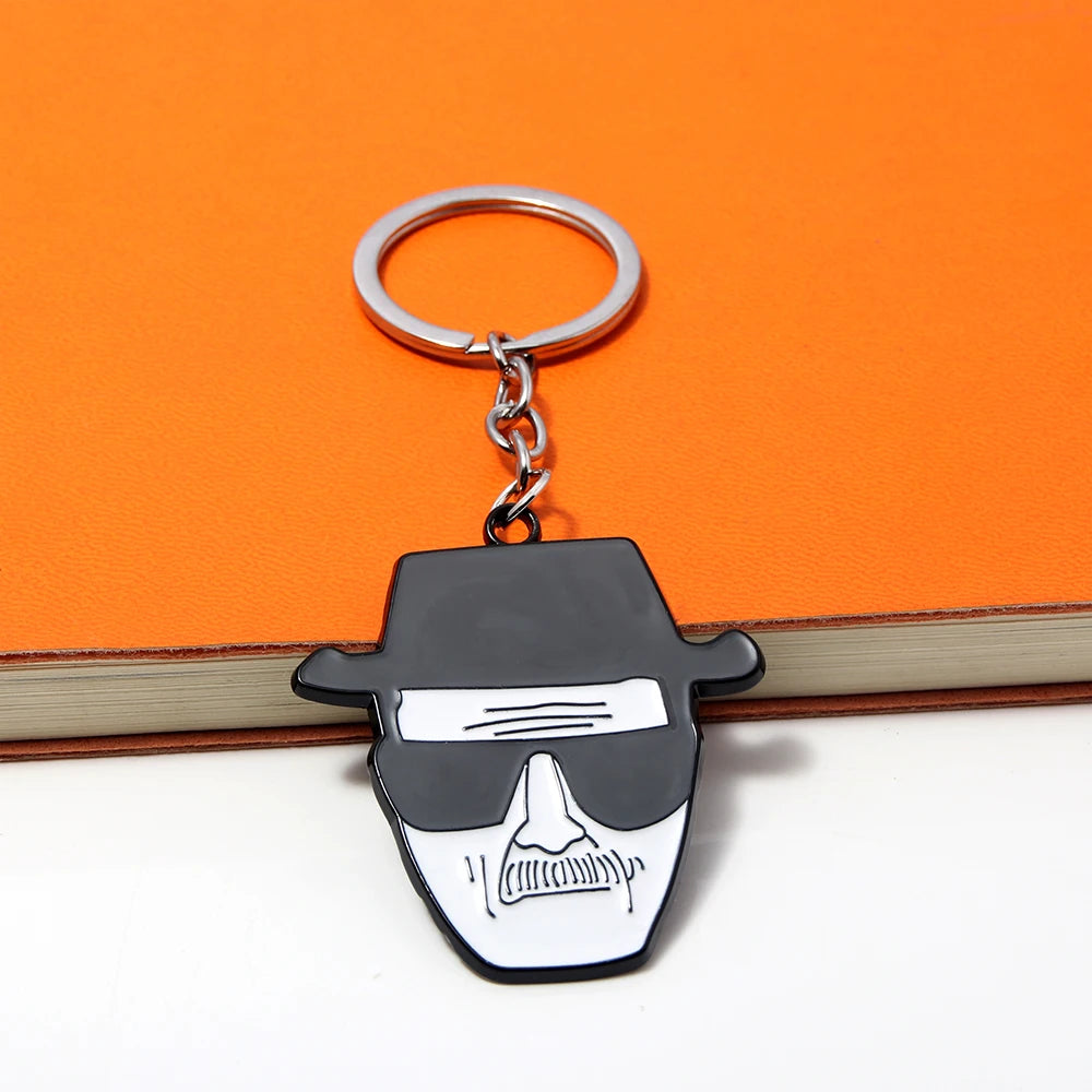 Walter White Round Zinc Alloy Keychain