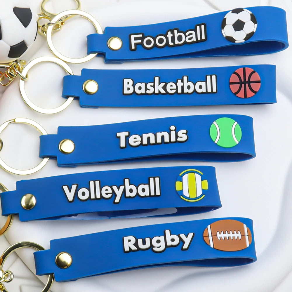 Mini Sports Ball Keychain Charm