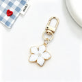 Floral Enamel Keychain and Bag Charm