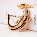 Crystal Rhinestone Lizard Bag Charm & Keychain