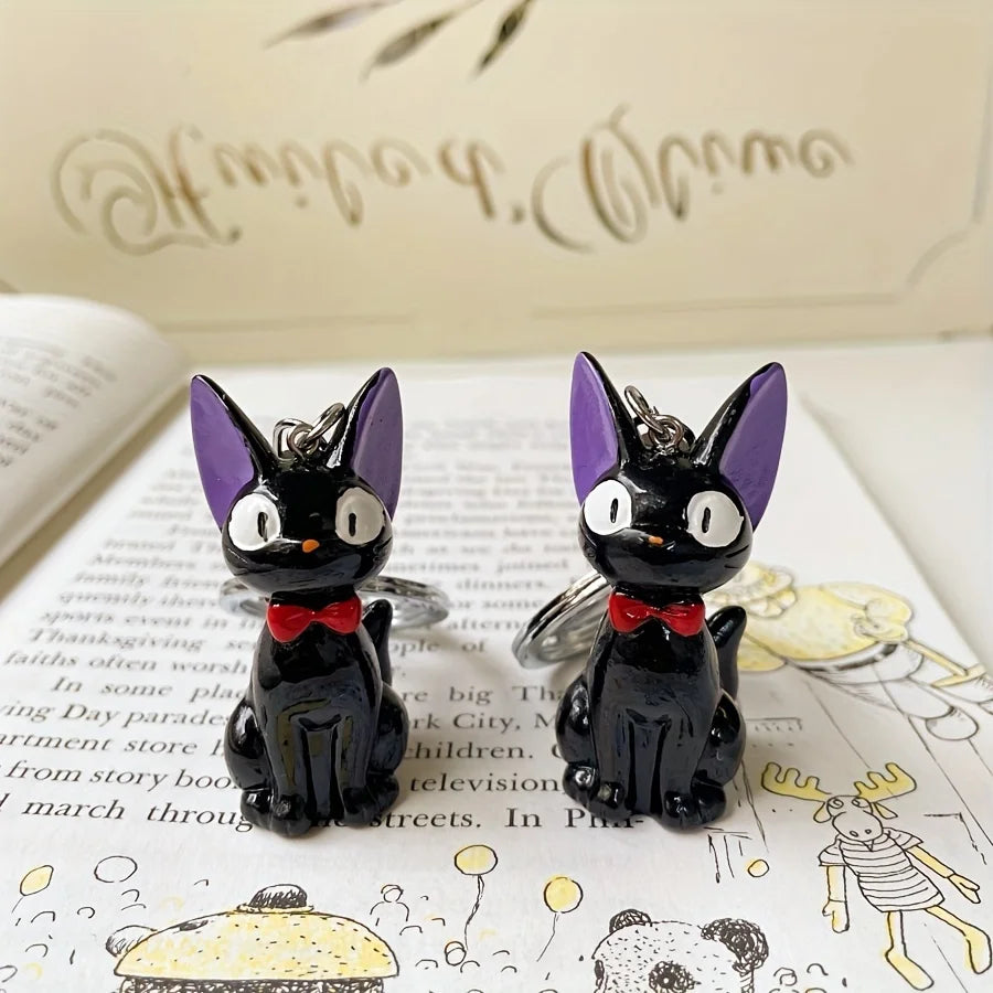 Black Cat Charm Keychain