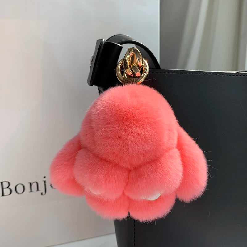 Rex Rabbit Fur Bunny Bag Charm