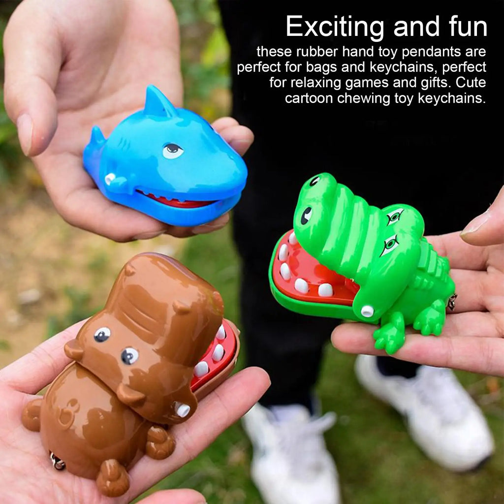 Animal Keychains Crocodile Dentist Game Keyring Funny Bag Charm Purse Wallet Phone Pendant for Car Travel Handbag Decoration