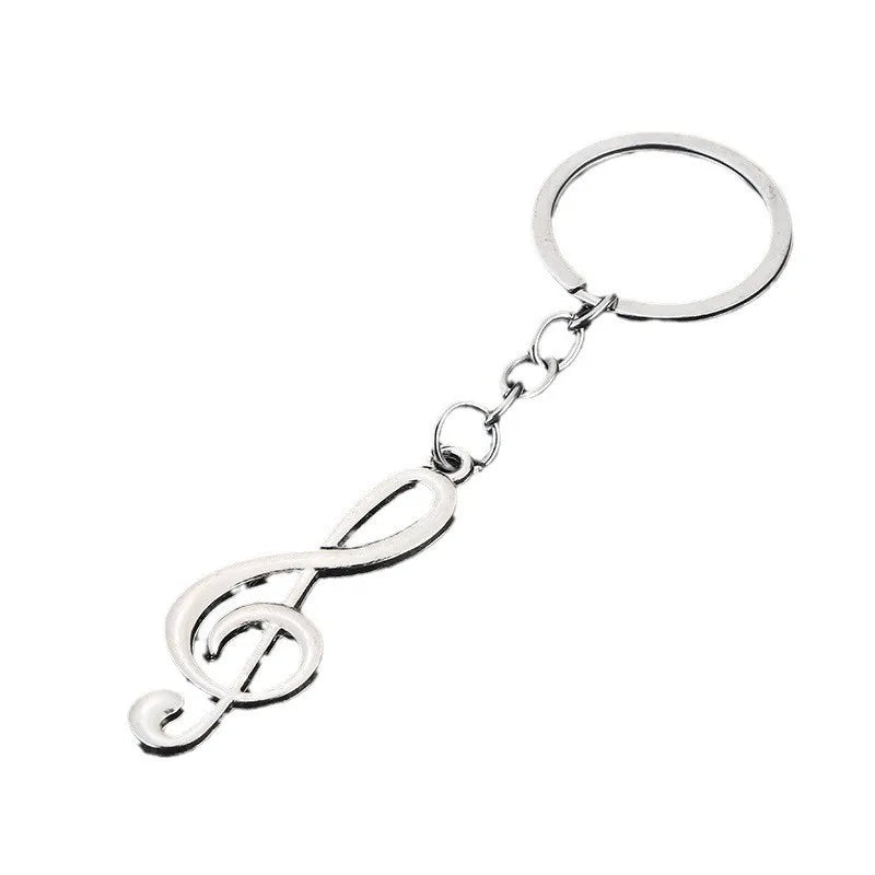 Treble Clef Metal Keychain
