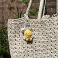 Hand-Crocheted Bee Charm and Keychain