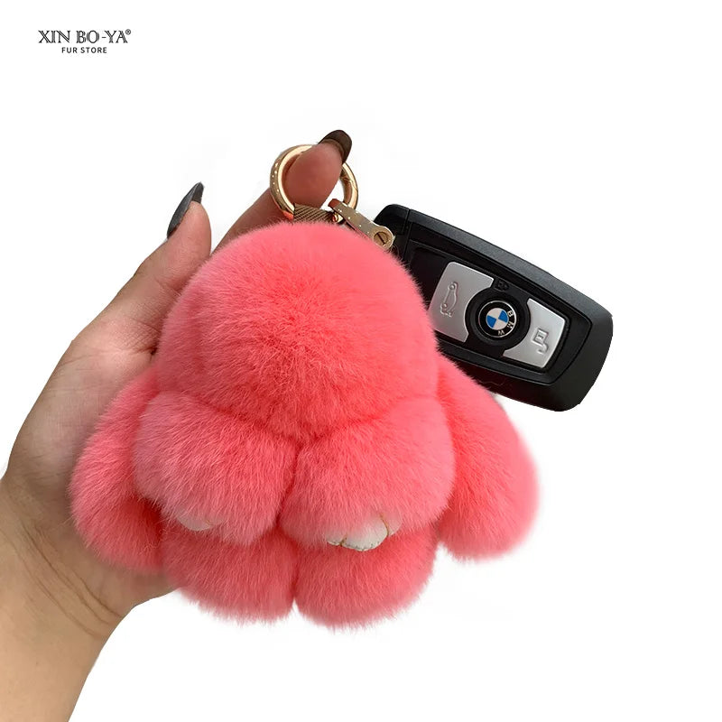 Rex Rabbit Fur Bunny Bag Charm
