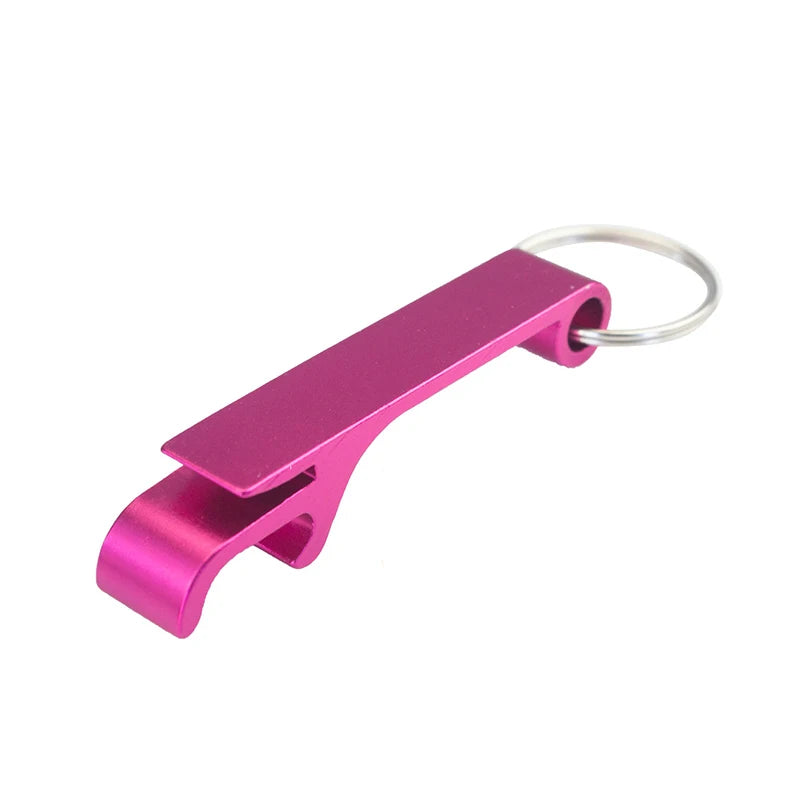 Aluminum Bottle Opener Keychain with Can Tab Hook