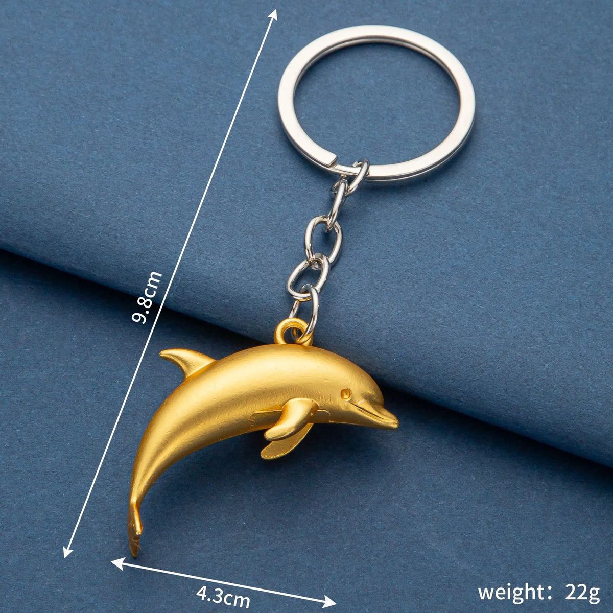 3D Leaping Dolphin Charm Keychain
