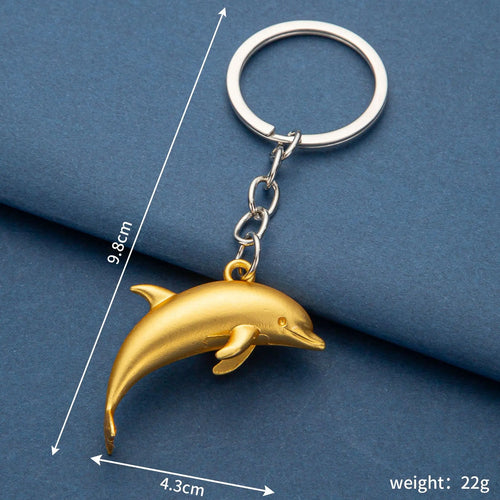 3D Leaping Dolphin Charm Keychain