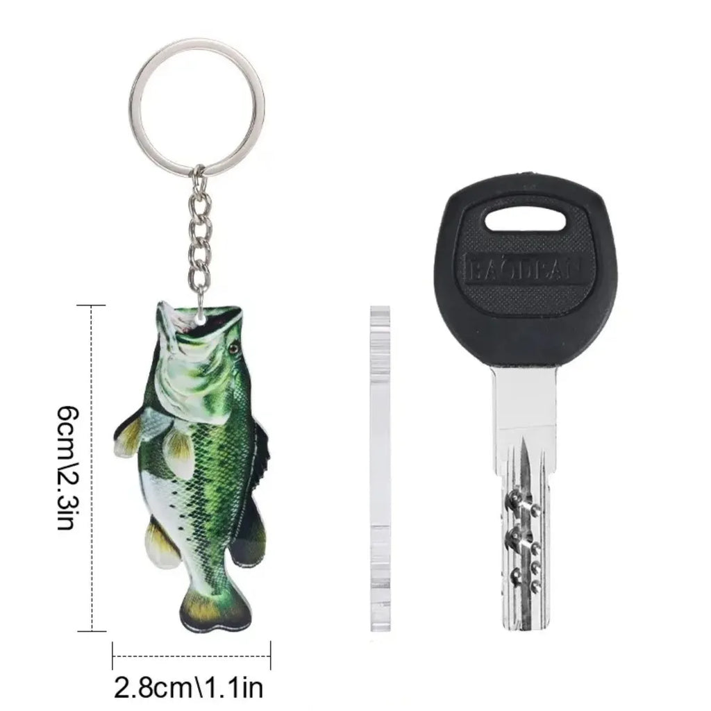 Resin Fish Pendant Keychain with Zinc Alloy Clasp