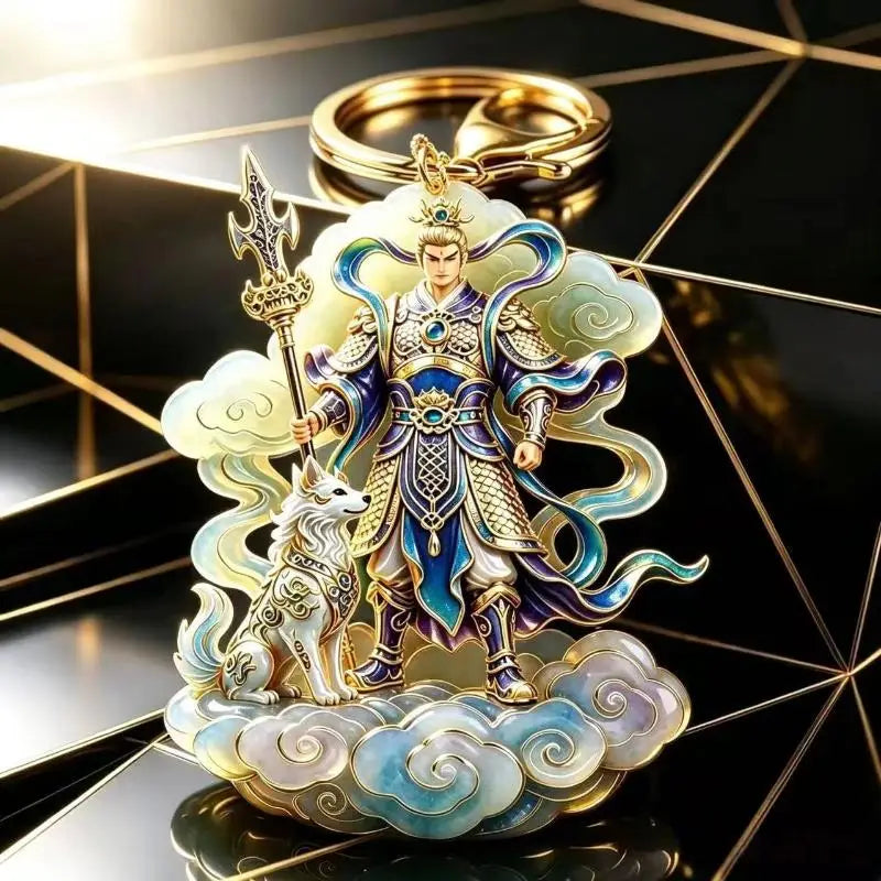 Enamel Blessing Keychain Luxury High End Metal Pendant Premium Bag Charm for Office Lady Bag Decoration