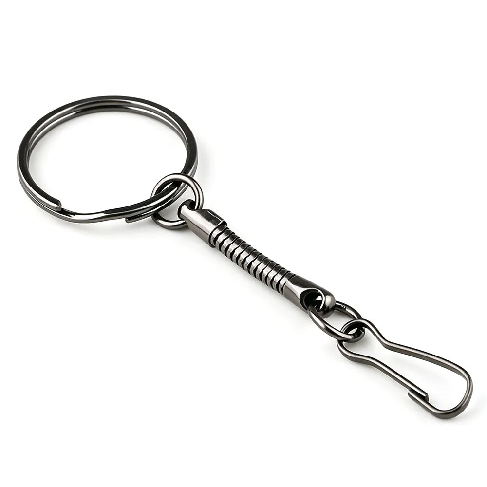 Snake-Chain Key Ring, Spring Snap Hook, Snake-Bone Anti-Loss Lanyard, Metal Key Chain, USB Drive Lanyard, hardware Accessories F
